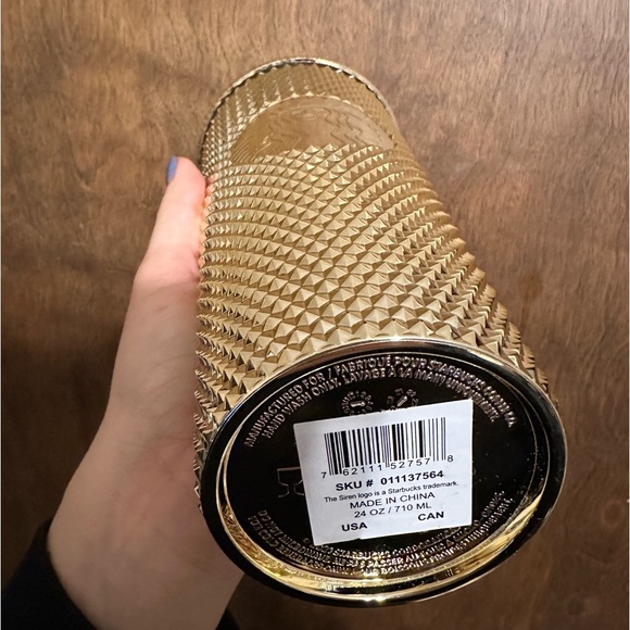 STARBUCKS HOLIDAY 2022 TUMBLER GOLD BLING COLD CUP ✨ - Picture 5 of 5